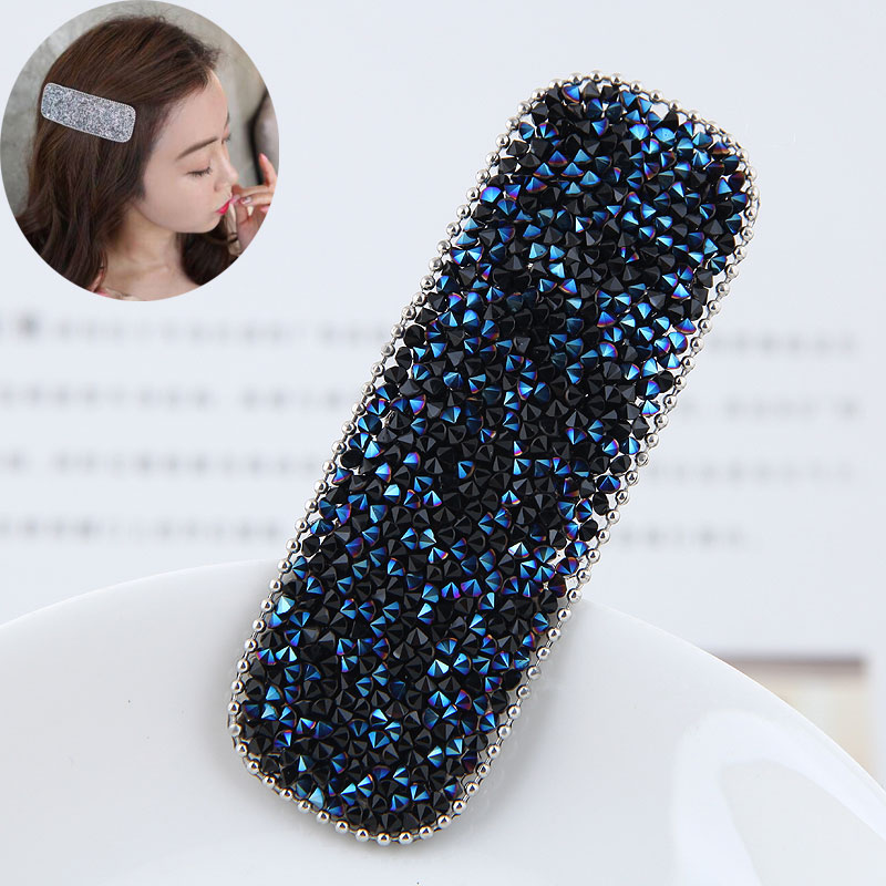 Spilli Accessori Dei Monili per le Ragazze di Moda Dei Capelli delle donne lungo acqua Goccia Rettangolo clip di Capelli Spilli Ornamenti Coreano Morsetto Copricapi: S2-blu