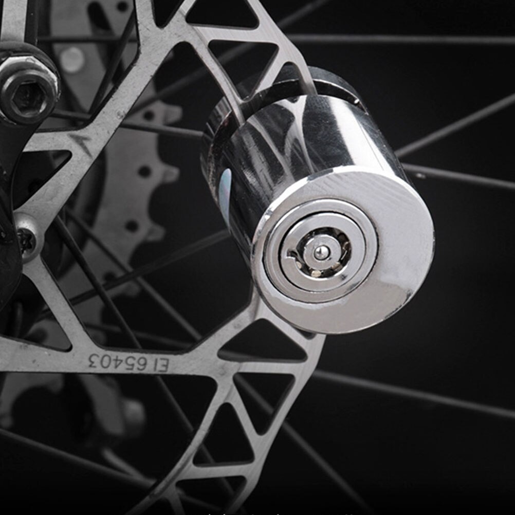 1Pc Motorcycle Disc Brake Lock Electric Car Anti-theft Lock Battery Car Lock Lock (Silver)