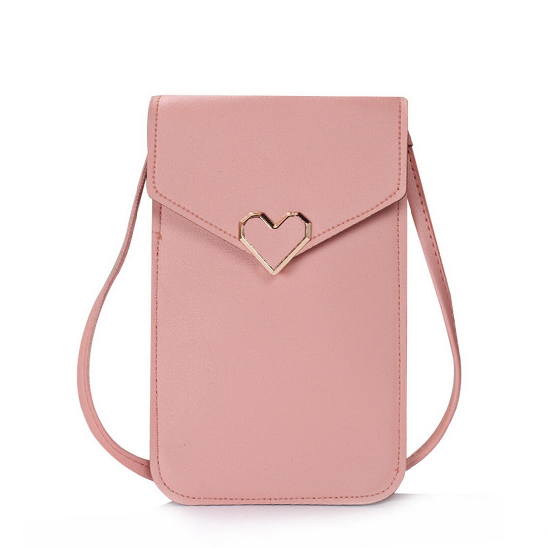 Phone Bag PU Leather Large Capacity Travel Portable Shoulder Bag Brand Ladies Crossbody Bag Messenger Bag: Pink2