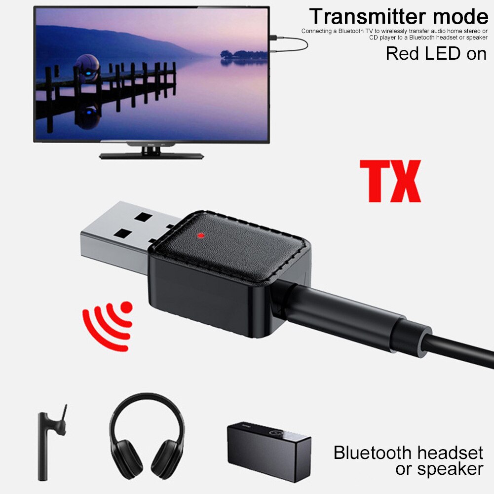 2 In 1 USB Bluetooth Adapter Speaker Plug And Play Mini Portable High Speed Wireless Receiver Transmitter 3.5mm Stereo Output