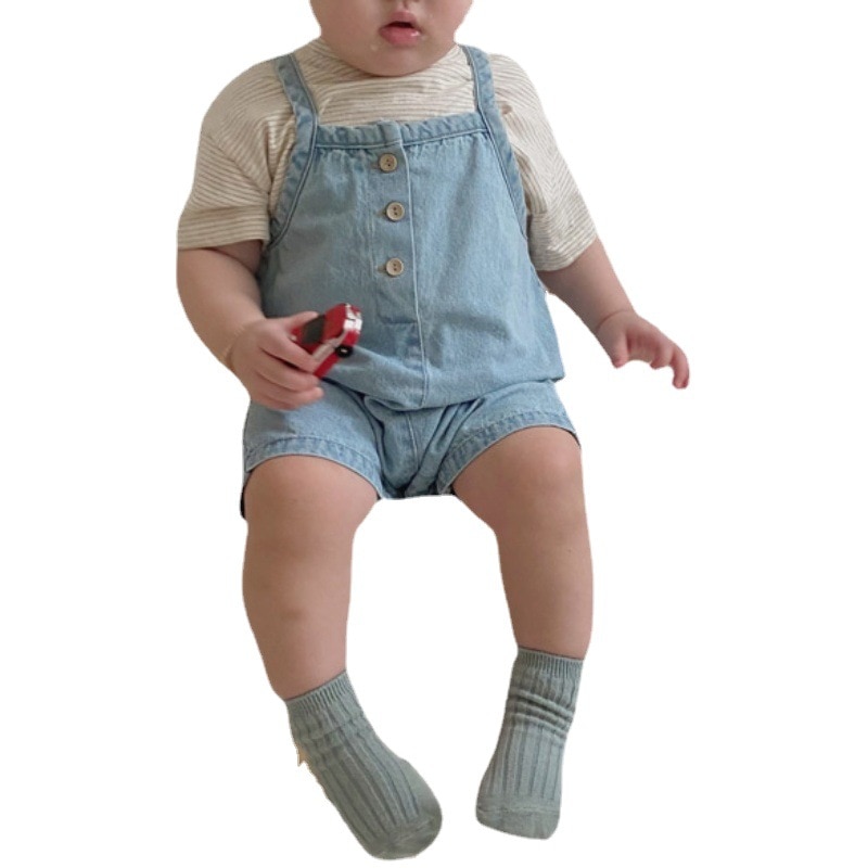 Mono vaquero holgado para Bebé y Niño, peto con tirantes, informal, transpirable, Delgado,