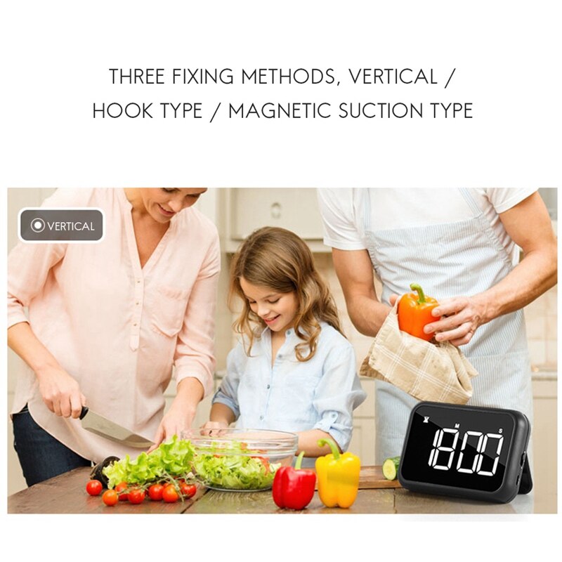 Digitale Keuken Timer,Countdown Count Up Timer Met Grote Led Display, 2 Helderheid, Luid Volume, Voor Koken