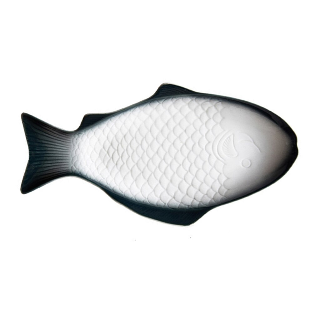 1pc- plader keramisk service snack opbevaring fiskepande til restauranter sammenkomster hjemmefest: Mørkegrøn / 33.5 x 18.5cm