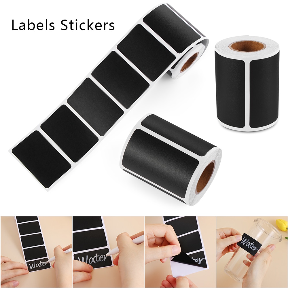 300 Pcs/Roll Waterdicht Label Stickers Krijtbord Keuken Spice Blackboard Etiketten Stickers Thuis Jam Jar Fles Tags Marker Pen