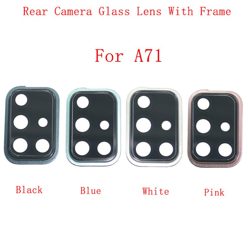 Achter Back Camera Lens Glas Met Metalen Frame Houder Voor Samsung A71 A715F A51 A515F A31 A315F Vervanging Reparatie Reserveonderdelen onderdelen