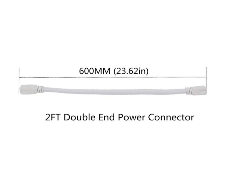 1FT-5FT T5 T8 Double End 3Pin LED Tube Connector Cable Wire, T5 T8 Extension Cord For Integrated LED Fluorescent Tube Light Bulb