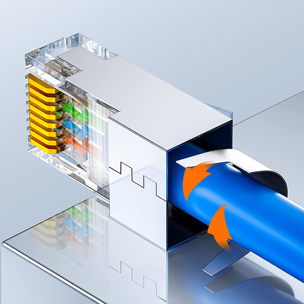 10/50/100pcs RJ45 Connector Cat6a Cat7 RJ45 plug shielded FTP 8P8C Network Crimp Connectors