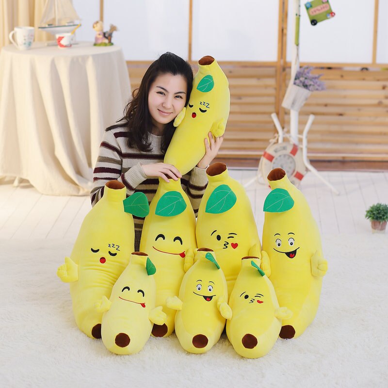 Oreillers de couchage en forme de banane, coussins de #39 en coton rembourrés, super doux, décoration de chambre d'enfant, jouets, 4 styles