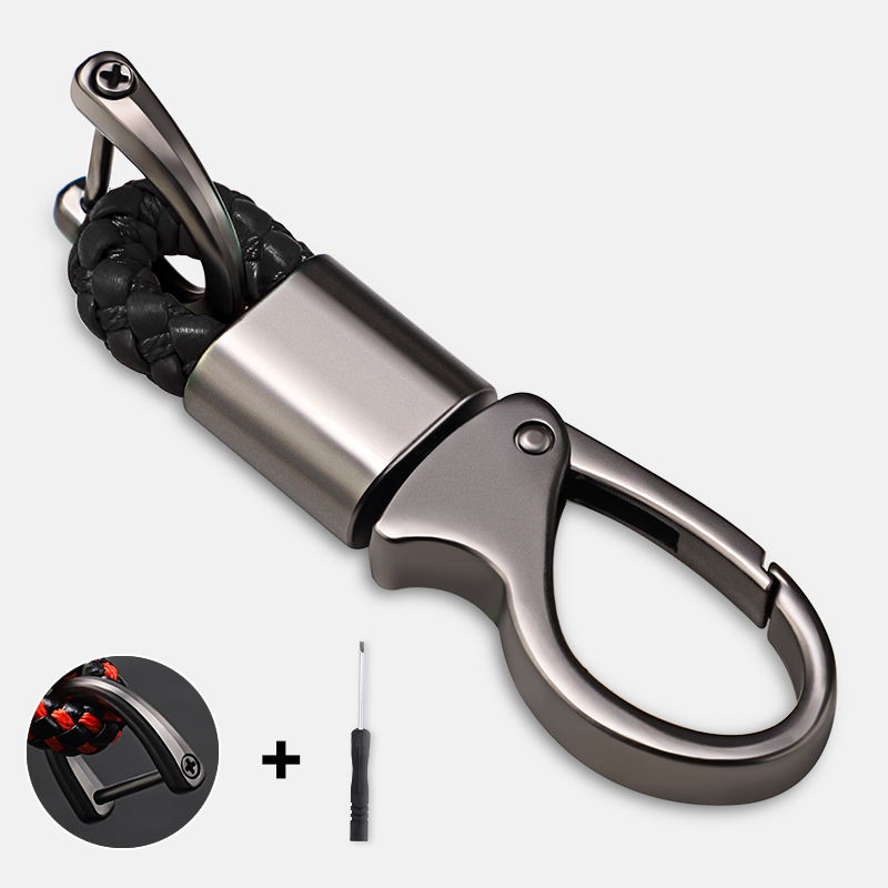 LLavero de cuerda trenzada de aleación de Zinc, accesorios de llavero de estilo de coche para Nissan Juke Qashqai J11 Note Pathfinder Patrol Y62 Skyline: Negro