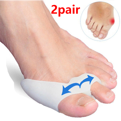 2 paar Gel Fußpflege Werkzeug Ballen Korrektor Knochen groß Zehe Schutz Hallux Valgus Haarglätter Kappe Separatoren Pedikübetreffend Korrektor: Stil J- 2Paar