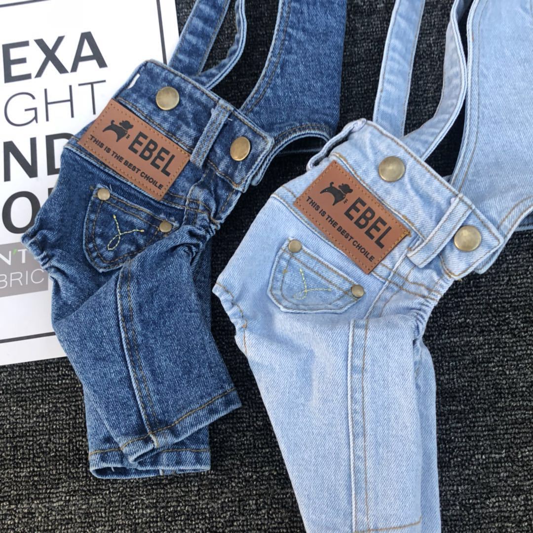 Dog Jeans Denim Jumpsuit for Dogs Small Pet Clothes Dog Clothes Dog Cowboy Costume Jean Suit for Dog Chihuahua Pug Jeans Dog