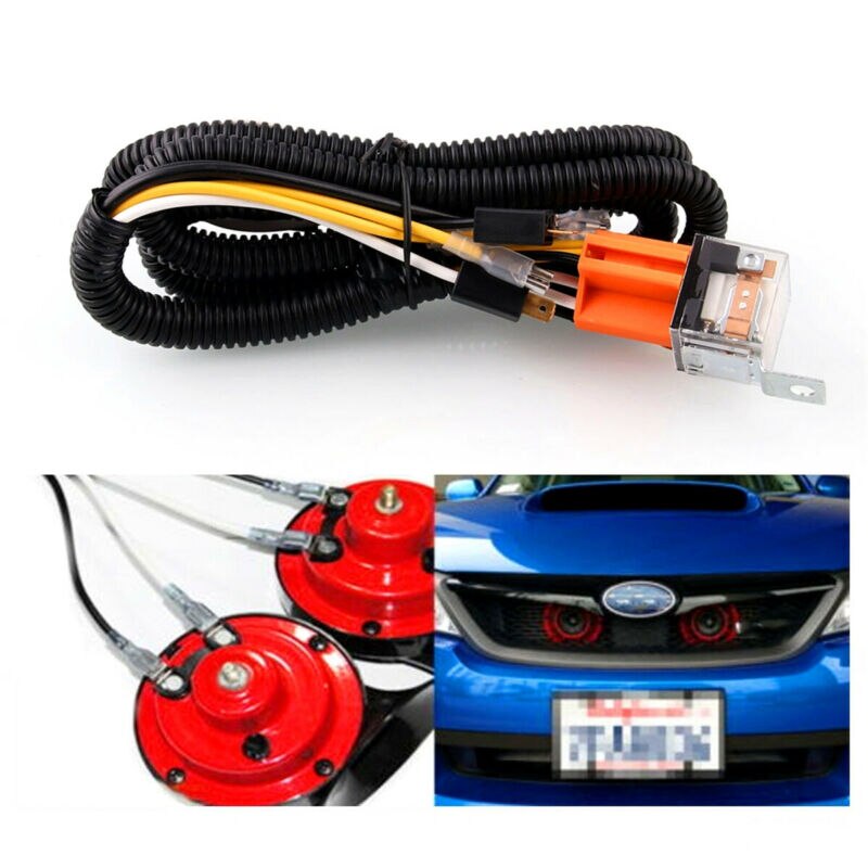 12V Horn Wiring Harness Relay Kit For Car Truck Grille Mounting Blast Tone Horn
