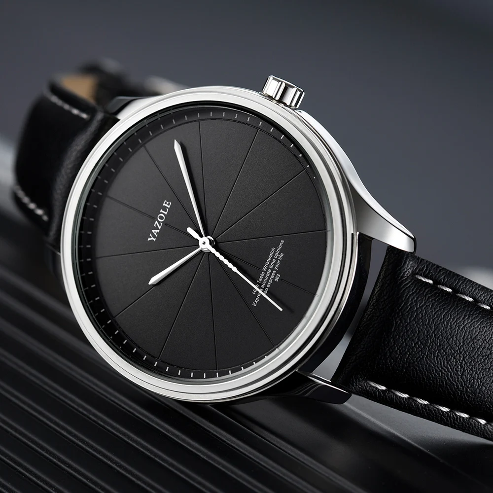 2025 heren quartz horloges casual mode zakelijke stijl polshorloge heren zwart bruin lederen band horloge Orologio Da Uomo