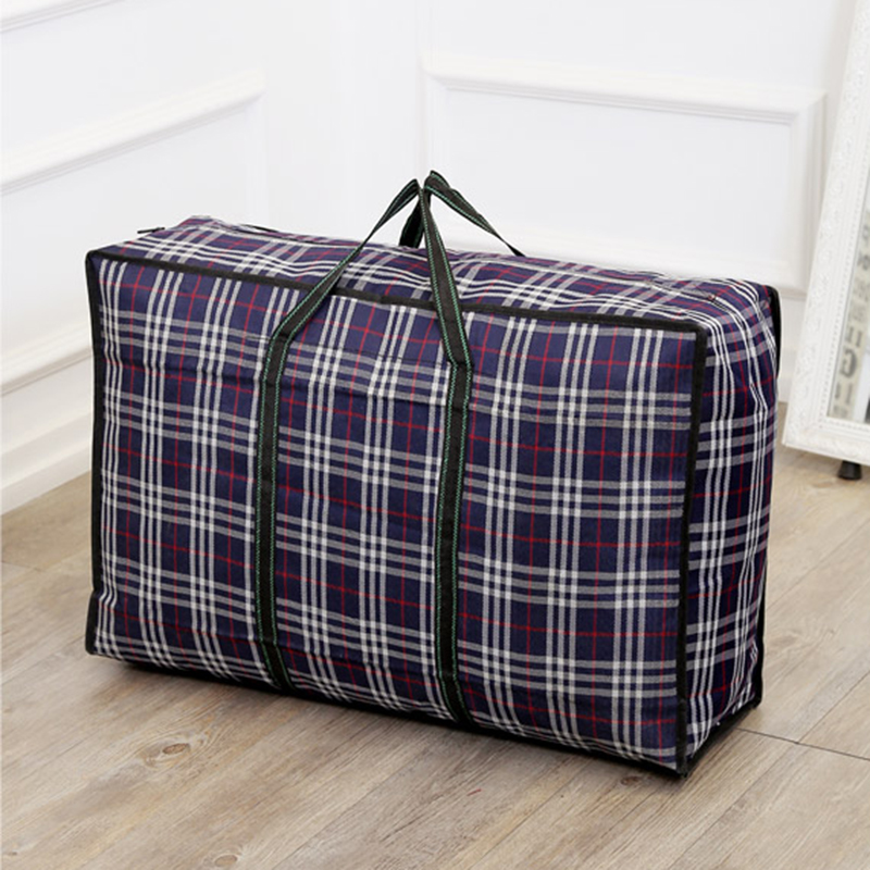 Sacs de rangement très larges à carreaux, sacs mobiles à carreaux, fourre-tout avec fermeture éclair pour vêtements, sacs de rangement pour couvertures, boîtes de fournitures d&#39;université