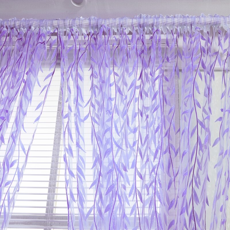 Willow Pattern Curtains Upscale Jacquard Yarn Curtains Door Window Curtains Chic Room Living Room Bedroom Decor