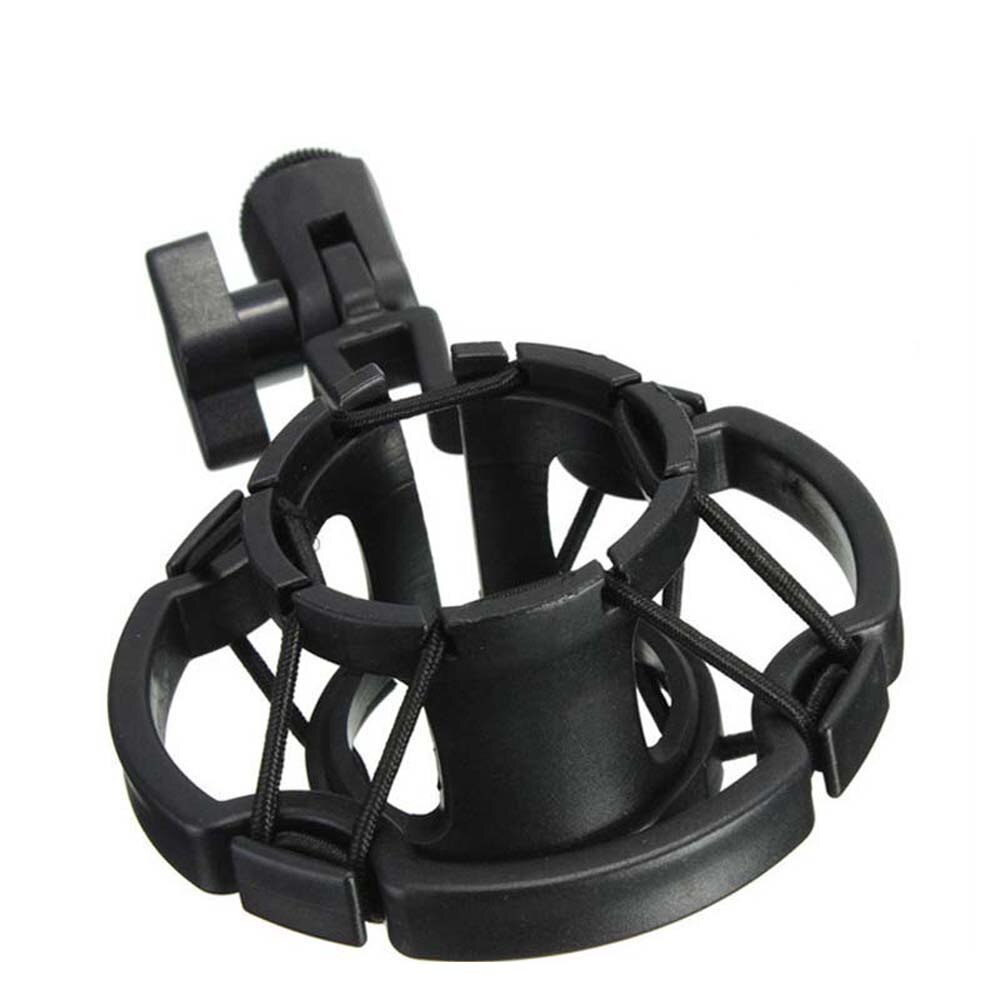 Universal Condenser Microphone Mic Shock Mount Holder Studio Recording Bracket For Large Diaphram Mic Clip Black