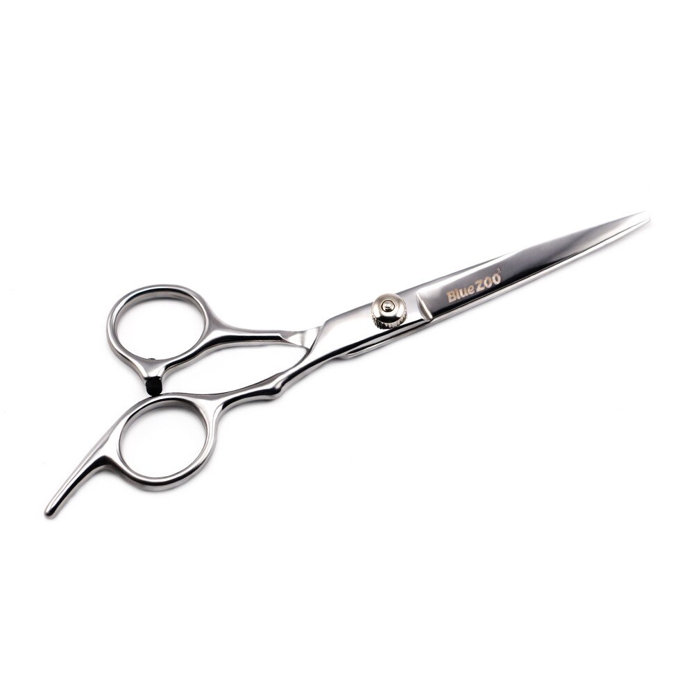 Bluezoo – ciseaux pour barbier avec couvercle en cuir, en acier inoxydable, pour barbe, Salon de coiffure