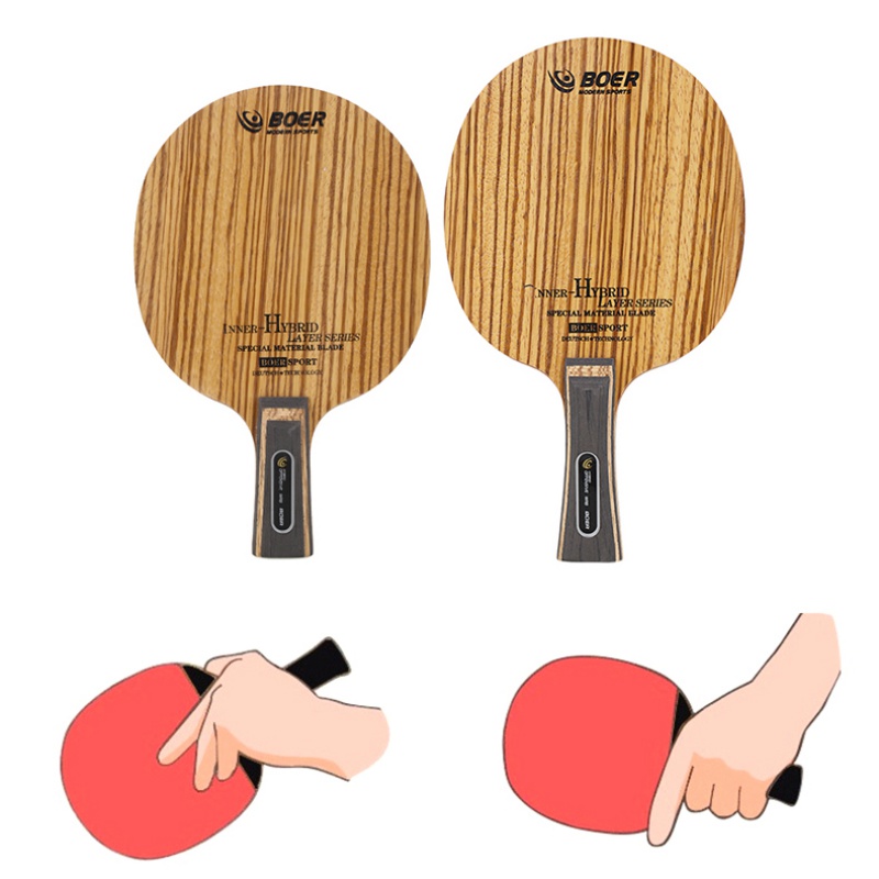 BOER 7 Ply Arylaat Carbon Fiber Tafeltennis Blade Lichtgewicht Ping Pong Racket Tafeltennis Accessoires hoge hoeveelheid