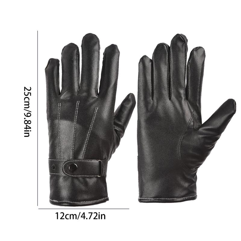 Luvas quentes de inverno luvas de ciclismo para homens tempo frio touchscreen luvas de couro de esqui para ciclismo ao ar livre condução