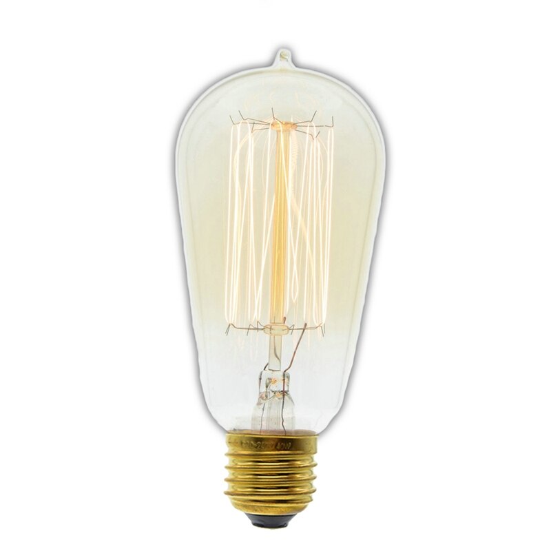 3 stks/partij Handgemaakte Edison Lampen Carbon Filament Helder Glas's Edison Retro Vintage Gloeilamp 40 W/60 W 220V E27 ST58