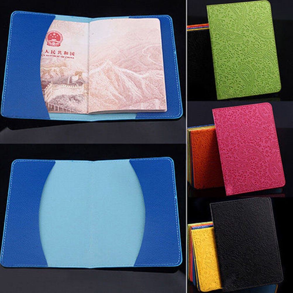 Lavendel Reizen Paspoorthouder Cover Faux Leather Id Card Ticket Verleidelijk Case 10Cm X 14Cm
