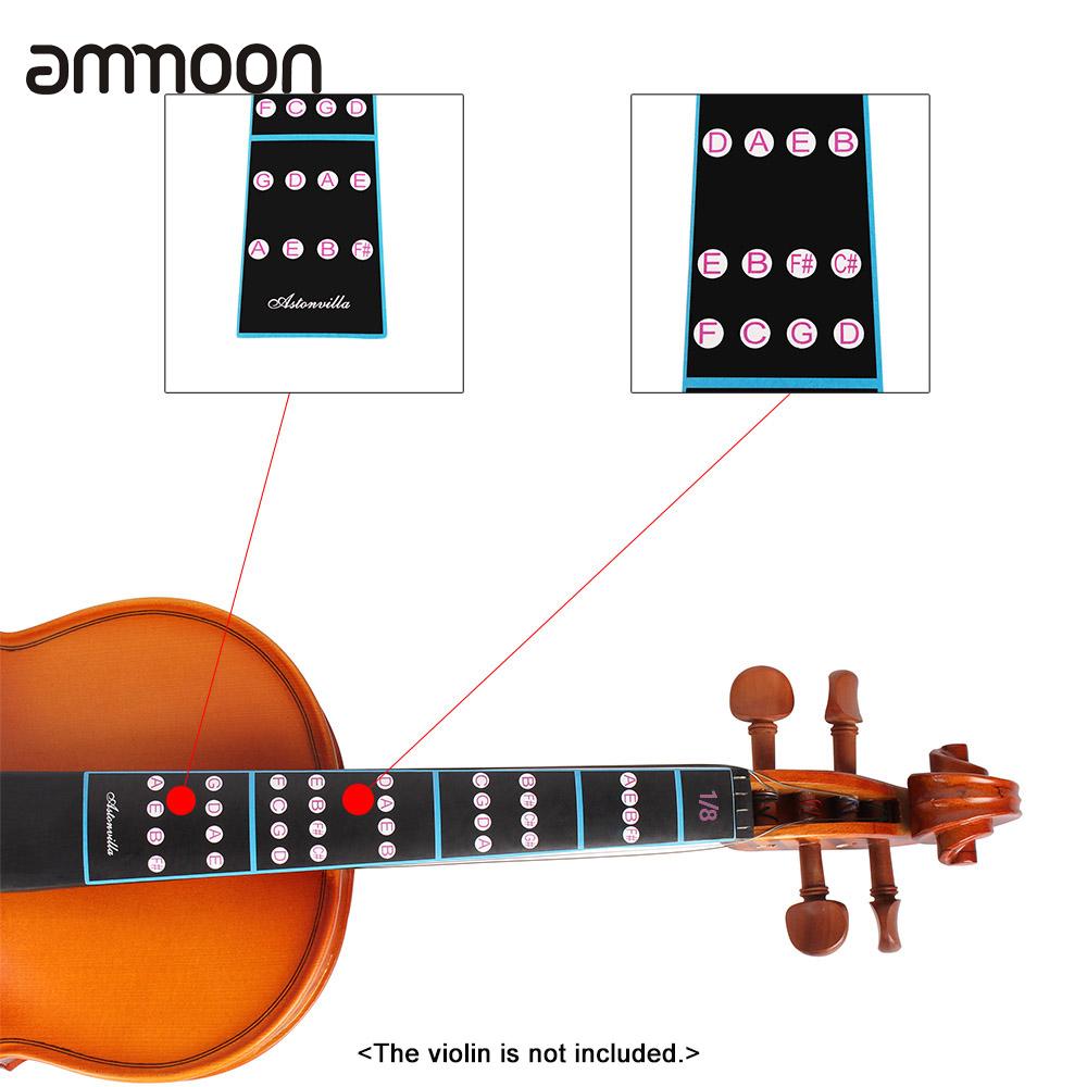 4/4 fiolin fele finger guide gripebrett klistremerke etikett intonasjonsdiagram gripebrett markør for øving nybegynnere