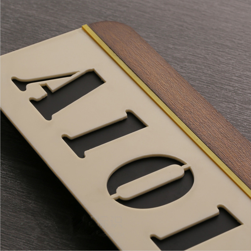 Números de puerta acrílicos de apartamento habitación de Hotel puerta de la casa signo de dirección número de casa unidad al aire libre personalización de la tarjeta del piso