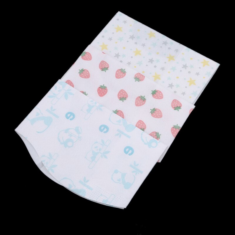 10pcs Waterproof Non-Woven Fabric Disposable Bibs Eating Saliva Paper Bibs For Babies