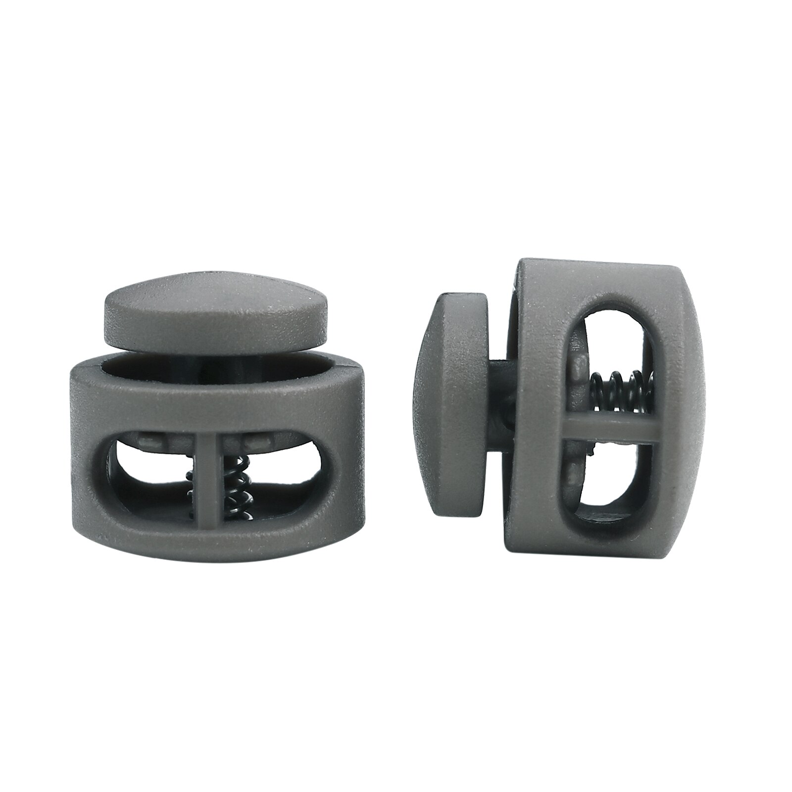 10pcs Multi Colors Round Plastic Toggle Clip Stopper Two holes Cord Lock Stopper Paracord Cord Lock Clamp Shoelace Cord Buckles: 7