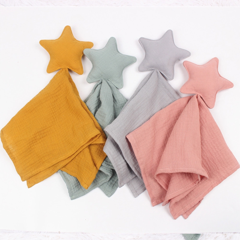 Moon Star Baby Comfort Safety Blanket Soothe Soothing Towel nfant Supplies for Baby Girls Boys Sleeping Playing Plush Toy