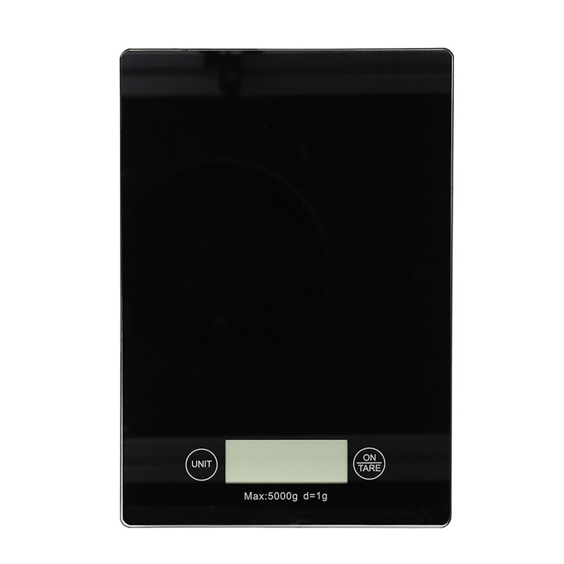 5kg/1g Kitchen Scale Measuring LCD Precision Scale Household High Accuracy Electric Digital Scale Black Glass Weighing Device