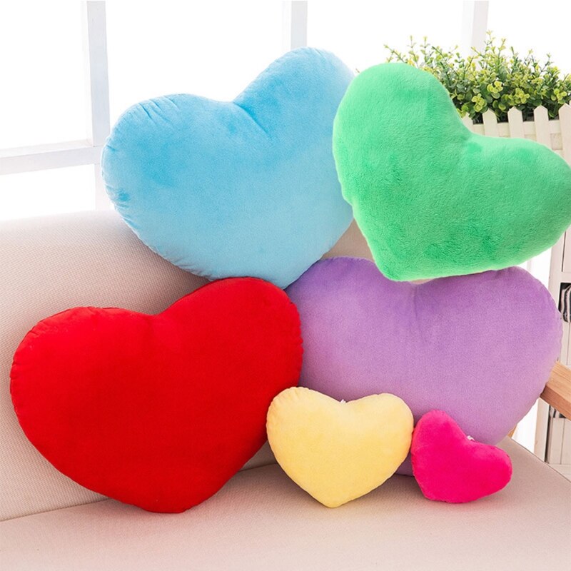 15cm Heart Shape Decorative Throw Pillow PP Cotton Soft Doll Lover