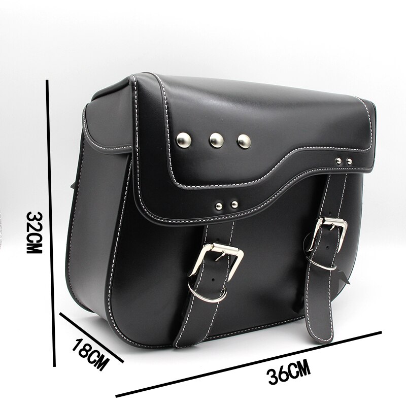 Motorcycle Saddle Bag Pu Leather Motorcycle Side Tool Tail Bag Luggage Bag for Harley Sportster 883 1200, Iron 883, Dyna, Street