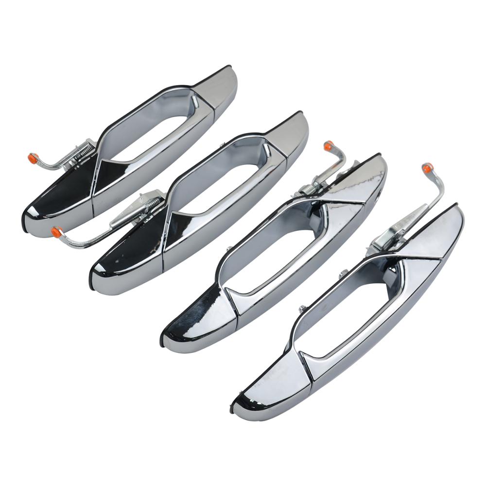 AP02 4PCS 1Set Exterior Door Handle 20828258 for Chevrolet Avalanche/Silverado/Suburban Tahoe Cadillac ESV/EXT GMC Sierra Yukon