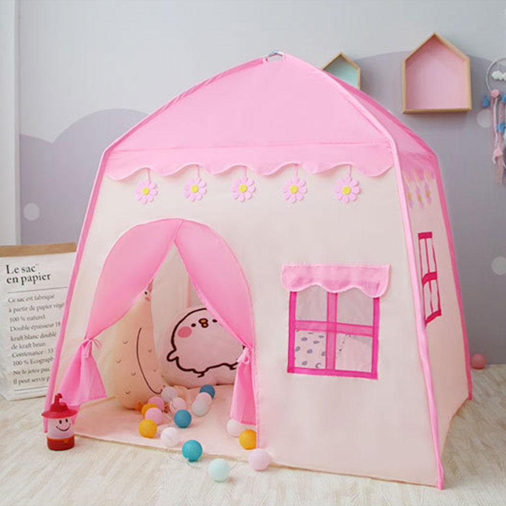 Børnetelt oxford klud legehus 3-4 børn indendørs legetøjshus piger fødselsdag pink babytelt carpas infantiles