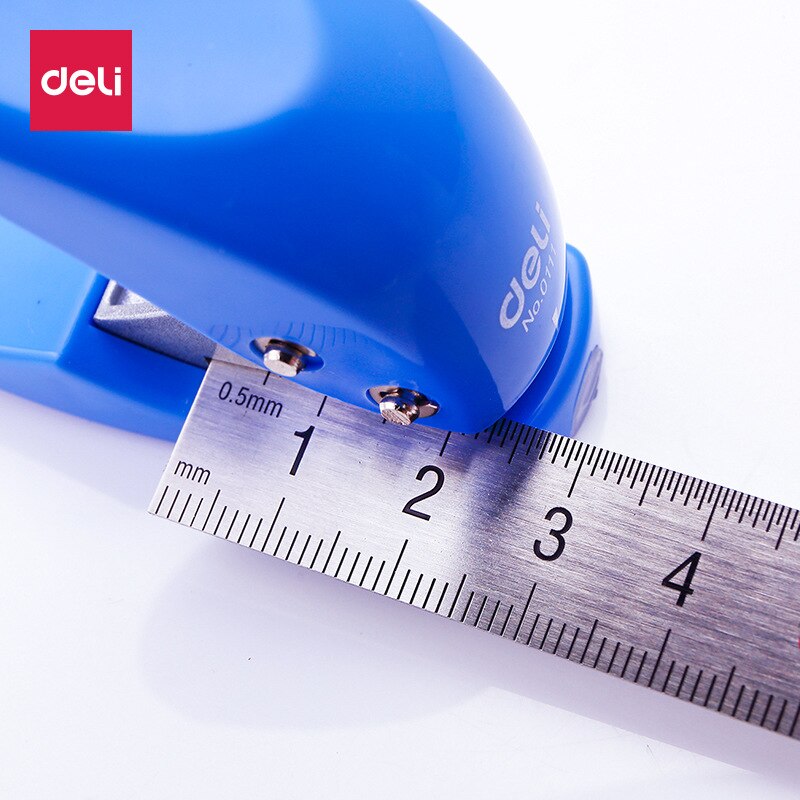 Deli 0111- stansmaskin manuell mini-hålstansning pressning av hålslagning brevpapper kontorsstans