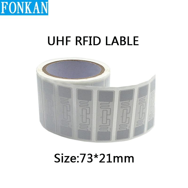 EPC C1G2 UHF RFID H47 label J41 wet inlay 9662 white label Sticker Tag with M4/H3/R6 chip 50x50MM 73x21mm