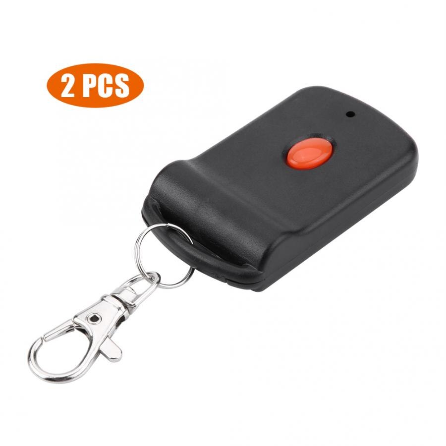 2 stk 300 mhz universal fjernbetjening garageportåbner sort fjernbetjent garagesender