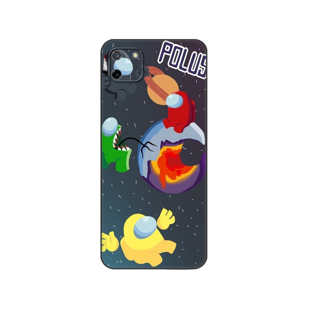 Czarna obudowa tpu do etui OPPO Realme C11 do Realme C 11 RealmeC11 powrót RMX2185 pokrowiec na zderzak wśród nas: 70374