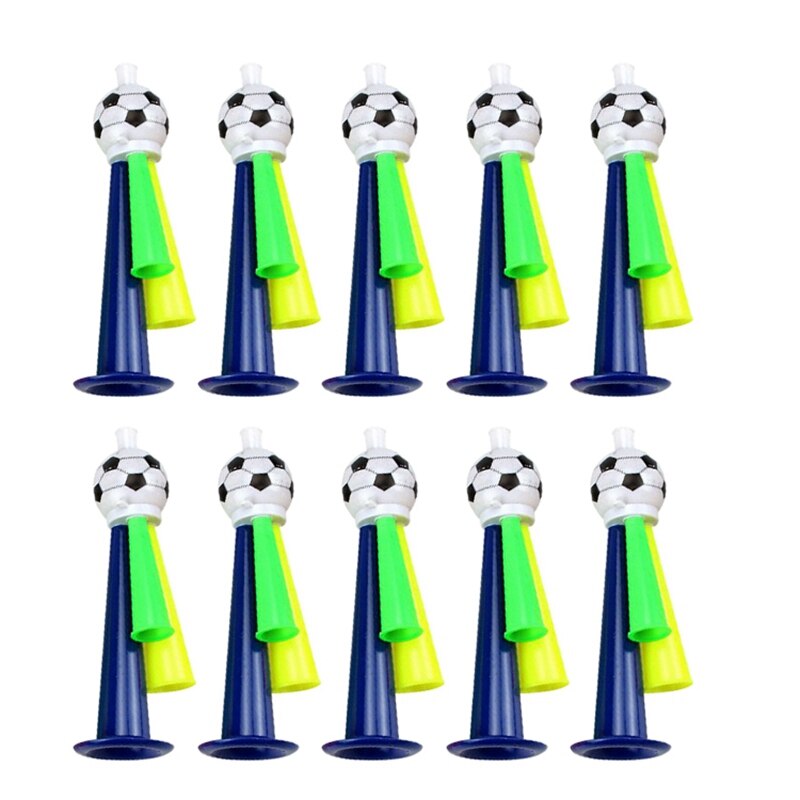 10Pcs Sport Game Trompet Speelgoed Drie Tone Vuvuzela Stadion Horens Voetbalfans Lawaaimaker Juichen Props Voor Voetbal: Bourgondië