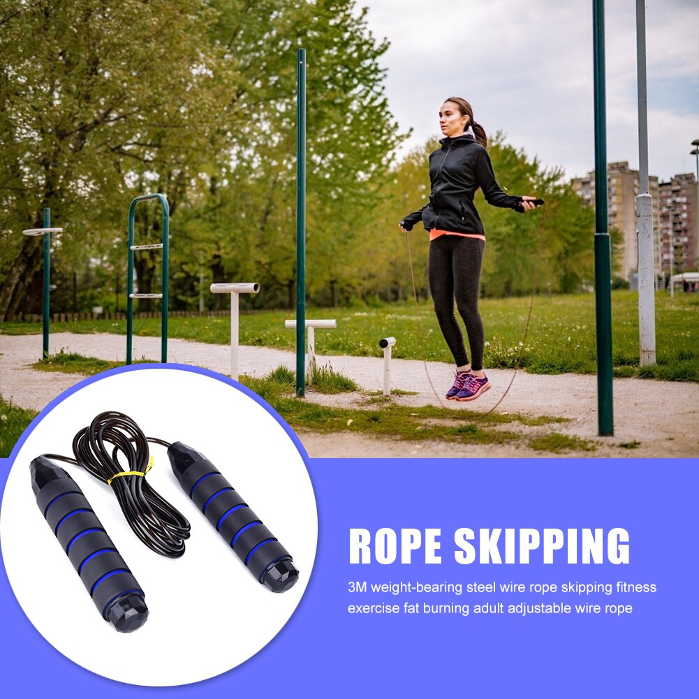 3m Training Fitness Speed Jumping Rope Skipping Rope Weighted Adjustable Sports for Outdoor Playing Sport Ornaments
