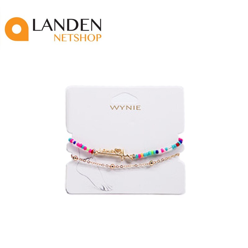 tobilleras boho Vintage para mujer, cadena de oro a la , pulsera de tobillo con cuentas de colores, joyería de pie: Love Dorado