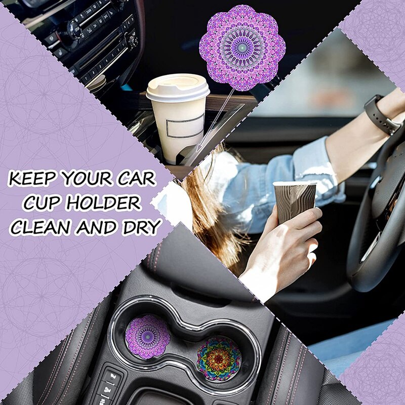 60 Pcs 2.8X2.8 Inch Sublimation Blank Coasters Heat Transfer Cup Coasters for Printing Drawing DIY Craft Supplies Car