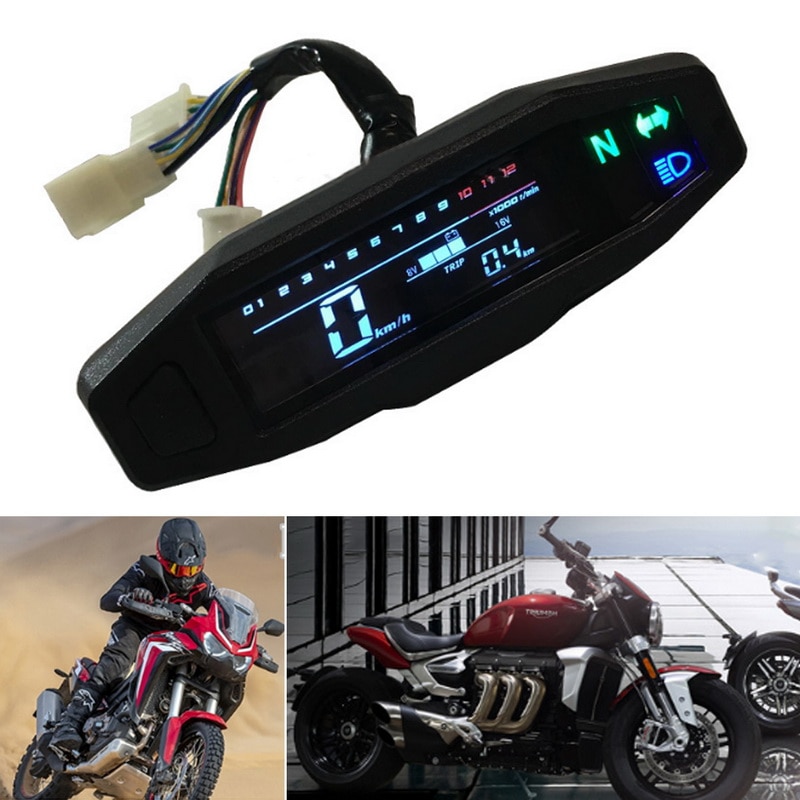 Mini compteur de moto universel compteur de vitesse odomètre numérique Injection électrique et compteur de carburateur