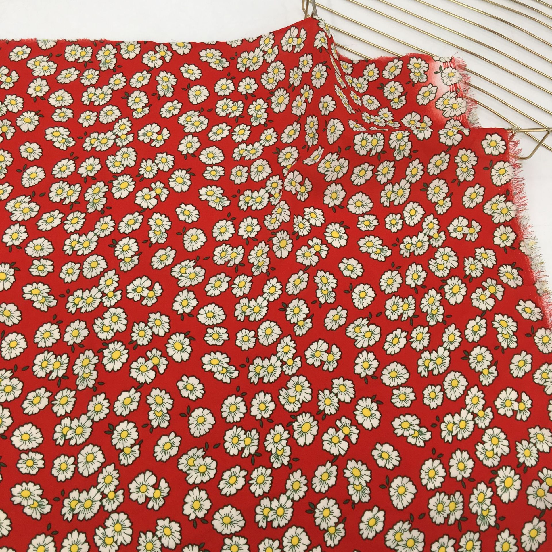 Korea stil blomst trykt chiffon stof materiale til diy sy patchwork blødt chiffon stof materiale til aften kjole nederdel: 1