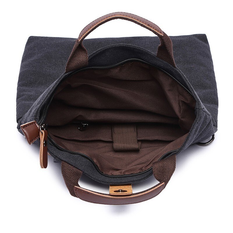 Bolso bandolera para ordenador portátil para hombre, maletín de lona antirrobo, Vintage, Retro, cruzado
