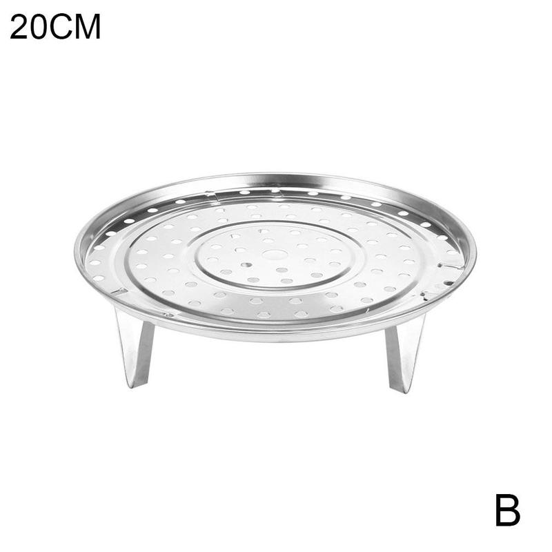 Steaming Dish Rack Multi-purpose Three-legged Steaming Cooking Steaming High-leg Stand Steamer Tray Steaming Rack Rack Roun V3U6: B