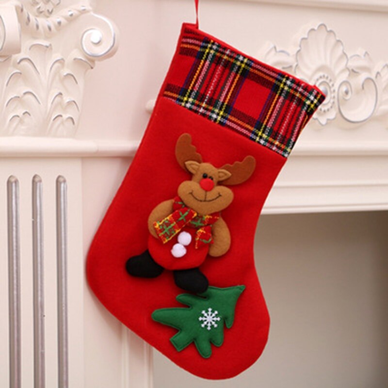 Calcetines de Navidad para decoración de chimenea, bolsas grandes de de Navidad, Año , 2022, bolsa de embalaje de dulces, adornos de árbol de ciervo