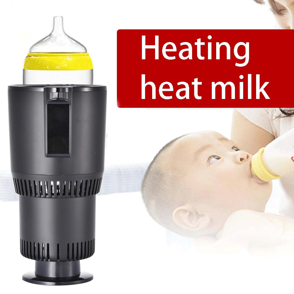 12V Intelligent Car Cooling Cup 2-in-1 Car Office Cup Warmer Cooler Smart Digital Display Car Cup Mug Holder Cooling Drinks Can