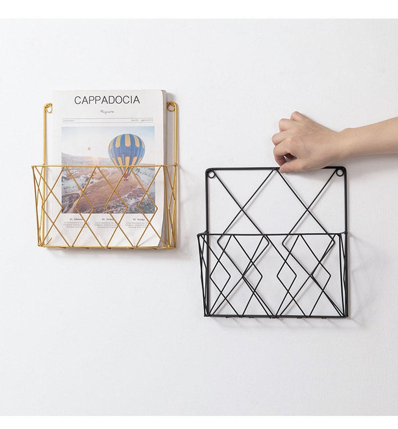 Estantería de pared de metal moderna, estante para pared del dormitorio del hogar, estantes decorativos, estante de rejillas, decoración de habitación, estante de pared